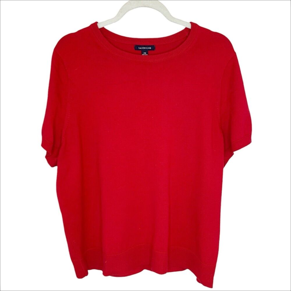 Lands' End Women's Red Sweater